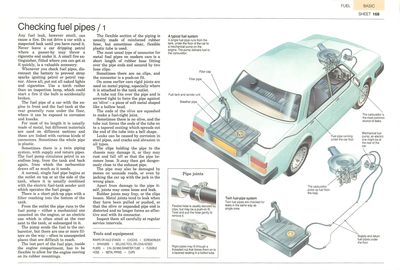 Checking fuel pipes