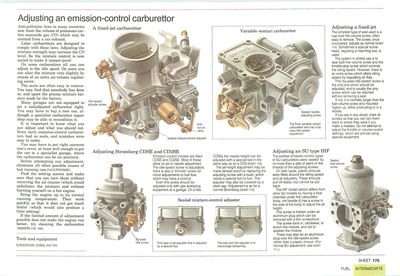 Adjusting an emission-control carburettor