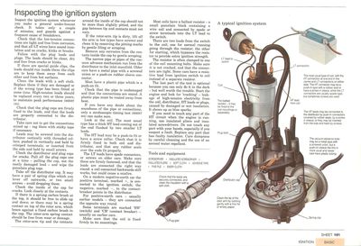 Inspecting the ignition system