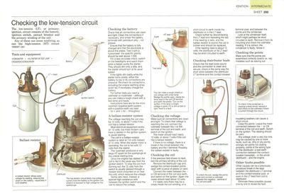 Checking the low-tension circuit