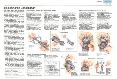 Replacing the Bendix gear