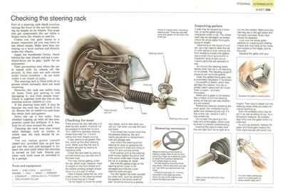 Checking rack and pinion steering