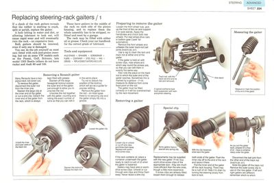 Replacing steering-rack gaiters