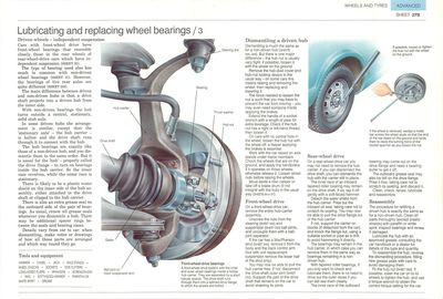 Replacing wheel bearings on driven wheels