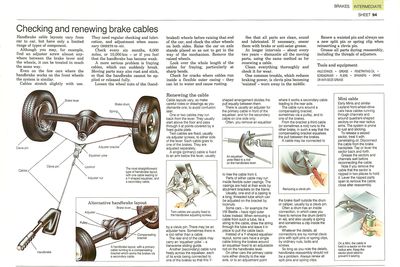 Checking and renewing brake cables