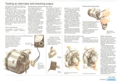 Tester un alternateur et vérifier les sorties