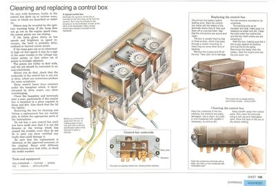 Cleaning and replacing a control box