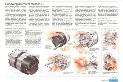 Renewing alternator brushes