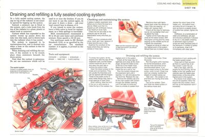 Draining and refilling a fully sealed cooling system